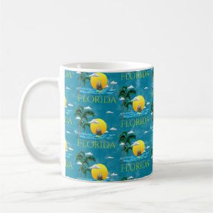 Summer Florida Sailboat Sunset Beach Coastal Coffee Mug