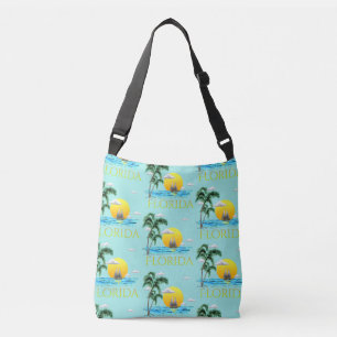 Summer Florida Sailboat Sunset Coastal Beach Crossbody Bag