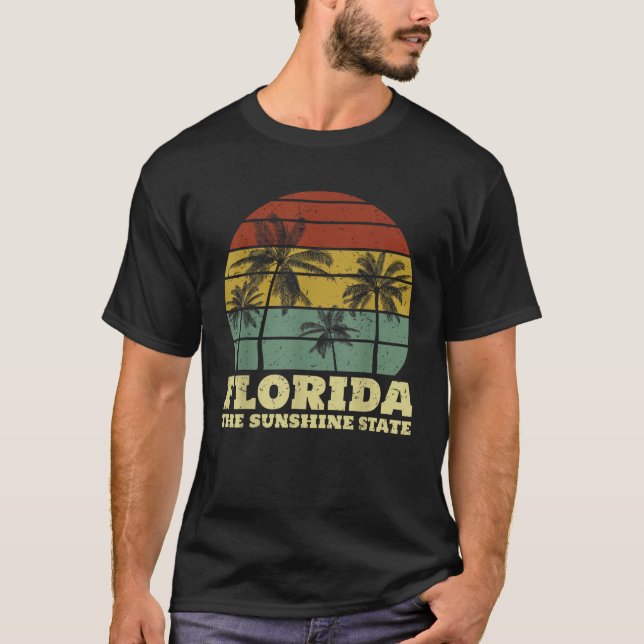 Summer Florida The Sunshine State Surf Style T-Shirt (Front)