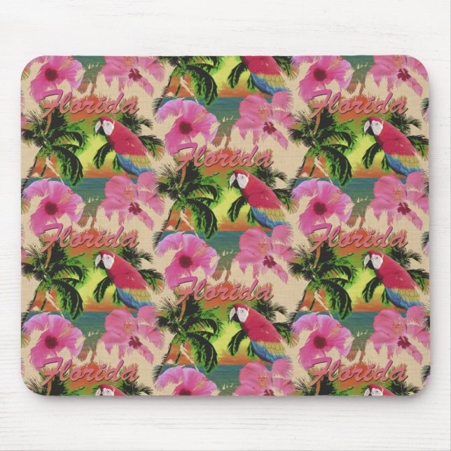 Summer Florida Tropical Sunset Coastal Mouse Mat (Front)