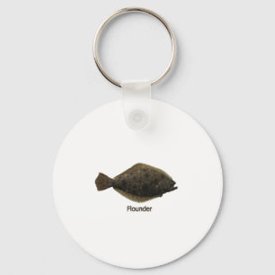 Summer Flounder (titled) Key Ring