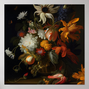 Summer Flower Arrangement Still Life Poster