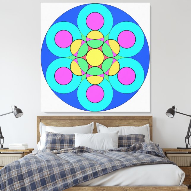 Summer Flower Canvas Print (Insitu(Bedroom))