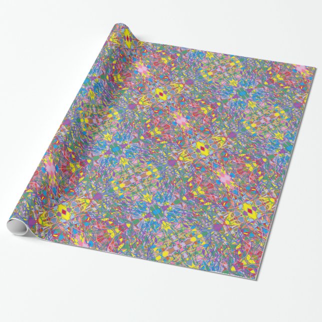 summer flower color abstract art retro paper (Unrolled)