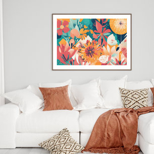 Summer Flower Elegant Chic Modern Art Poster