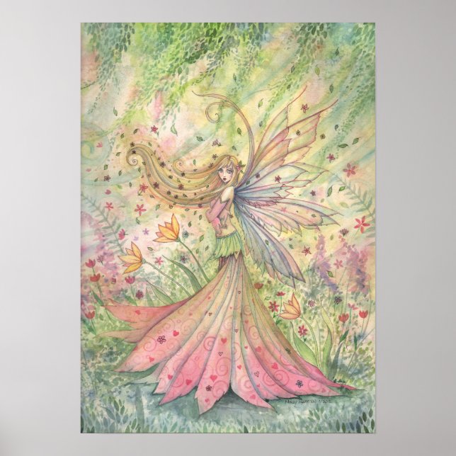 Summer Flower Faerie Art Poster (Front)