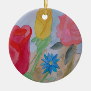 Summer Flower Garden Ceramic Tree Decoration