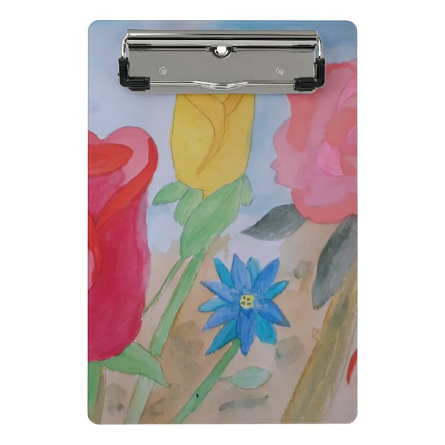 Summer Flower Garden Mini Clipboard (Front)