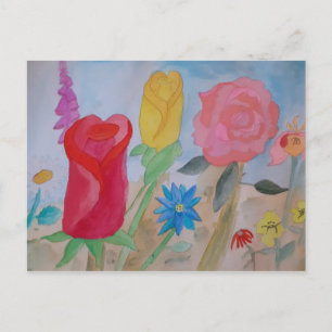 Summer Flower Garden Postcard