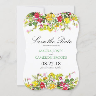 Summer Flower Garden Wedding Save the Date