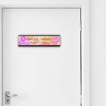 Summer Flower Monogram Name Plate