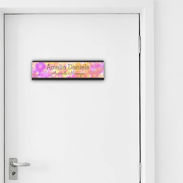 Summer Flower Monogram Name Plate (Creator Uploaded)
