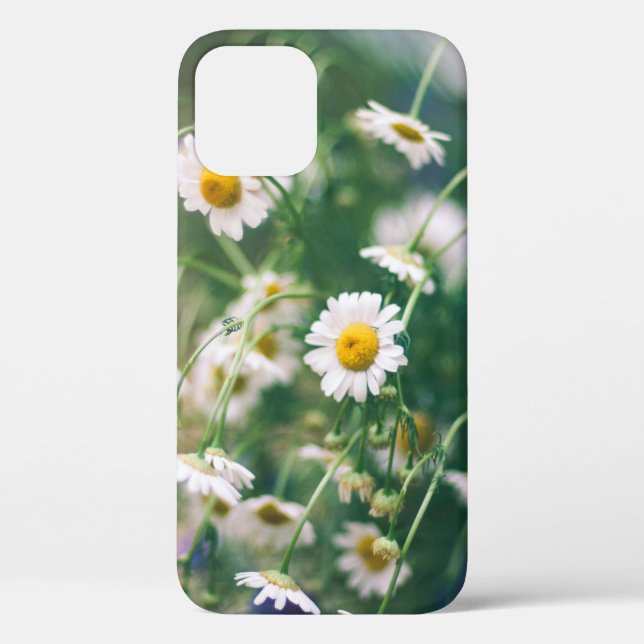 Summer flower pattern in green meadow with blue an Case-Mate iPhone case (Back)