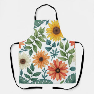 summer flower-printed apron
