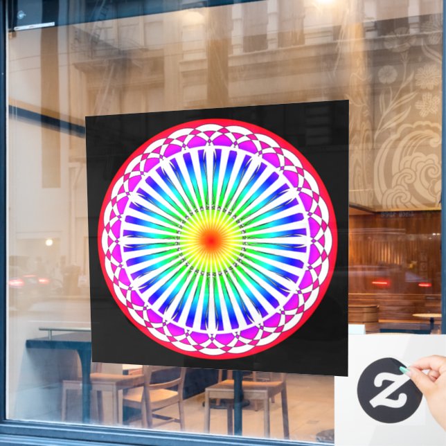 Summer Flower  Window Cling (Cafe Window)