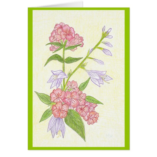 Summer Flowers Blank Card (Front)