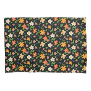 Summer flowers colourful pillowcase