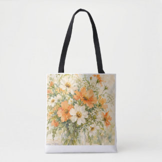 Summer flowers colours tote bag