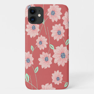 Summer Flowers Design Terracotta iPhone 11 Case