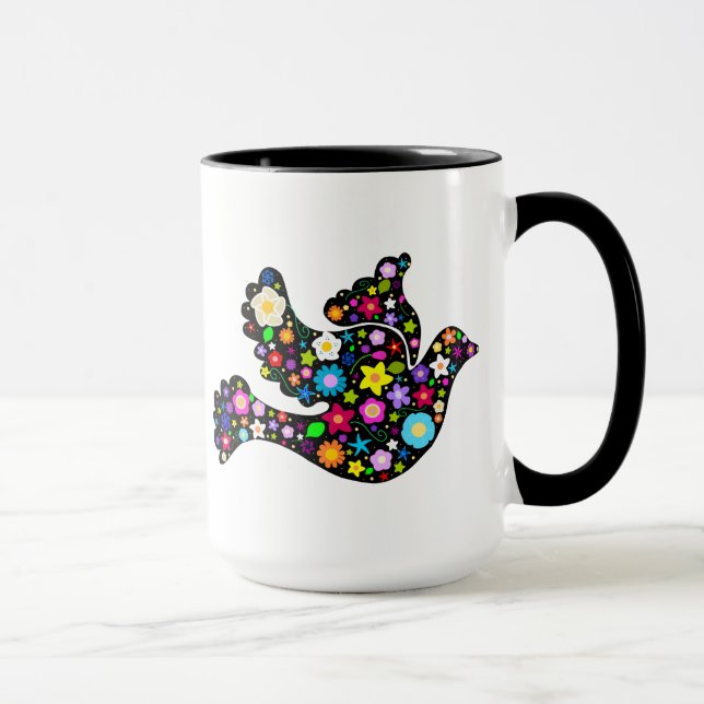 Summer Flowers Dove Mug (Right)
