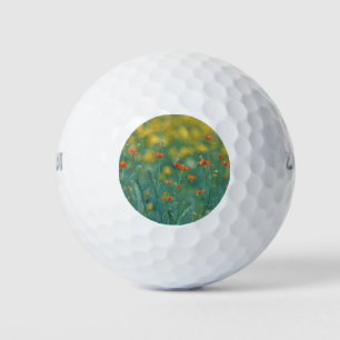 Summer Flowers (Floral Field) (Red Flowers) Golf Balls