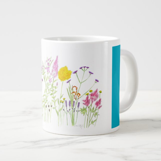 Summer flowers large coffee mug (Front Right)
