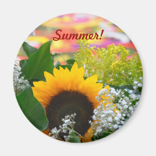 Summer flowers magnet
