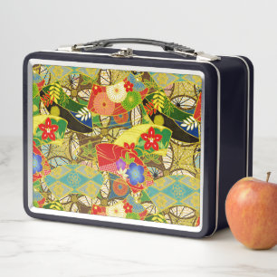 Summer Flowers Metal Lunch Box