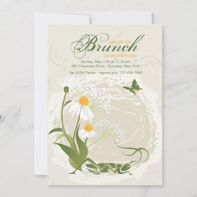 Summer Flowers Mother's Day Invitation (Front)