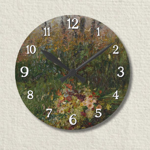 Summer Flowers of the Field Round Clock