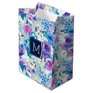 Summer Flowers Pattern Pastel Colours Medium Gift Bag