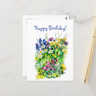 Summer flowers  postcard
