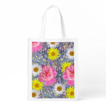 Summer Flowers Reusable Bag