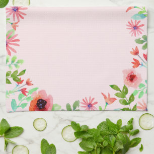 Summer Flowers Tea Towel