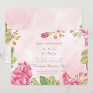Summer Flowers Wedding Invitation