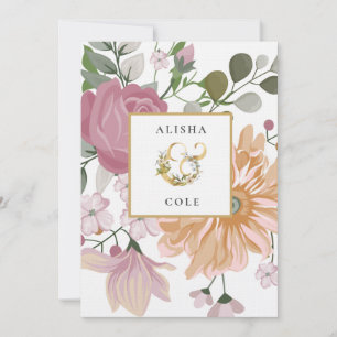 Summer Flowers Wedding Invitation