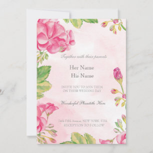 Summer Flowers Wedding Invitation