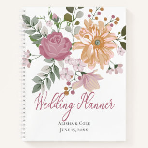 Summer Flowers Wedding Planner Notebook