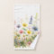 Summer  Flowers Wildflowers on White Towel Set