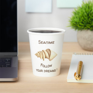 Summer Follow your dreams Shell Romantic Cute Pape Paper Cups