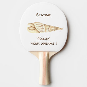 Summer Follow your dreams Shell Romantic Cute Ping Pong Paddle