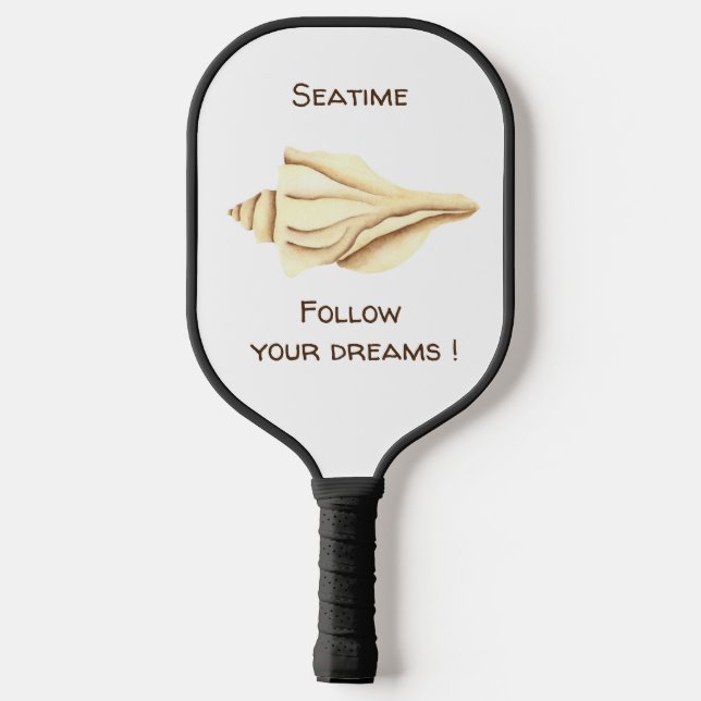 Summer Follow your dreams Shell Romantic  Pickleball Paddle (Back)