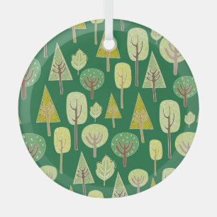 Summer Forest: Nature Inspired Design Glass Tree Decoration