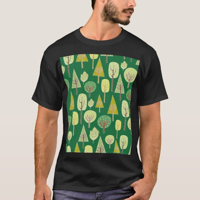 Summer Forest: Nature Inspired Design T-Shirt (Front)