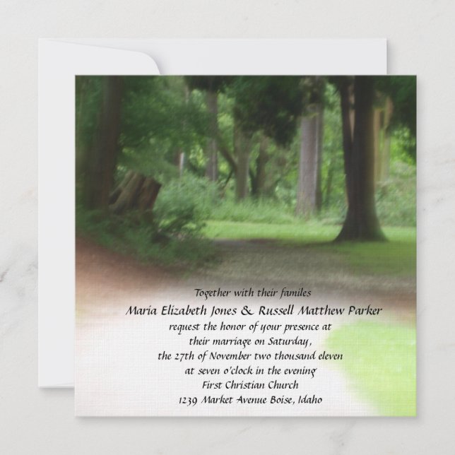 Summer Forest Wedding Invitation (Front)