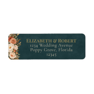 Summer Forest Witch Teal Address Label