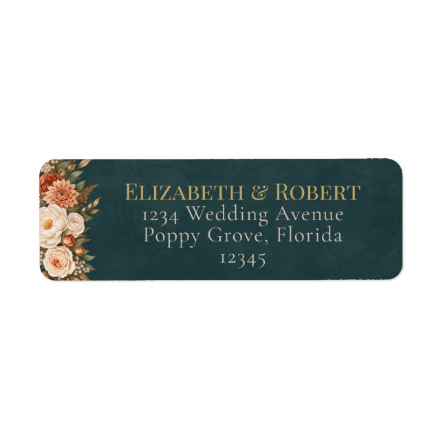 Summer Forest Witch Teal Address Label (Front)