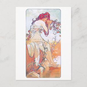 Summer (Four Seasons), Alphonse Mucha Postcard