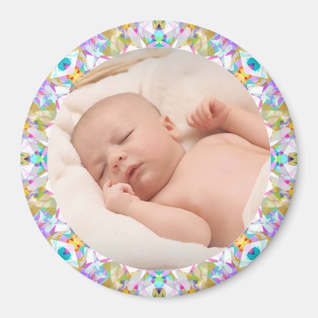 Summer Frame New Grandparent’s Gift Baby Photo Magnet (Front)