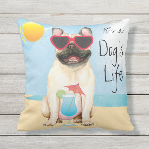 Summer French Bulldog Cushion